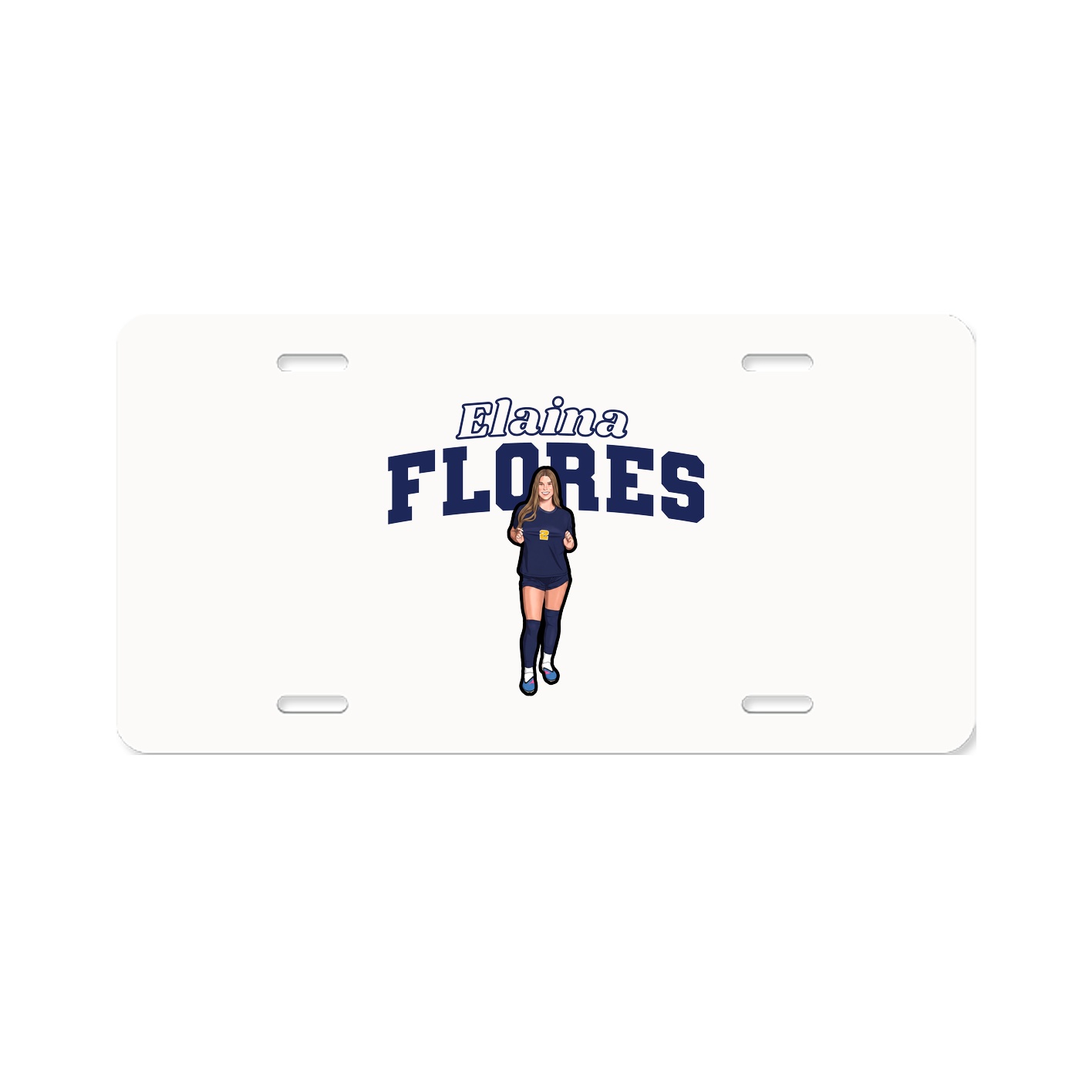 License Plate — Name Arch in Classic