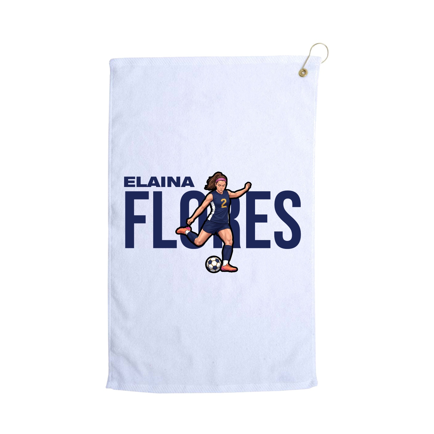 Golf Towel — Player Name in White
