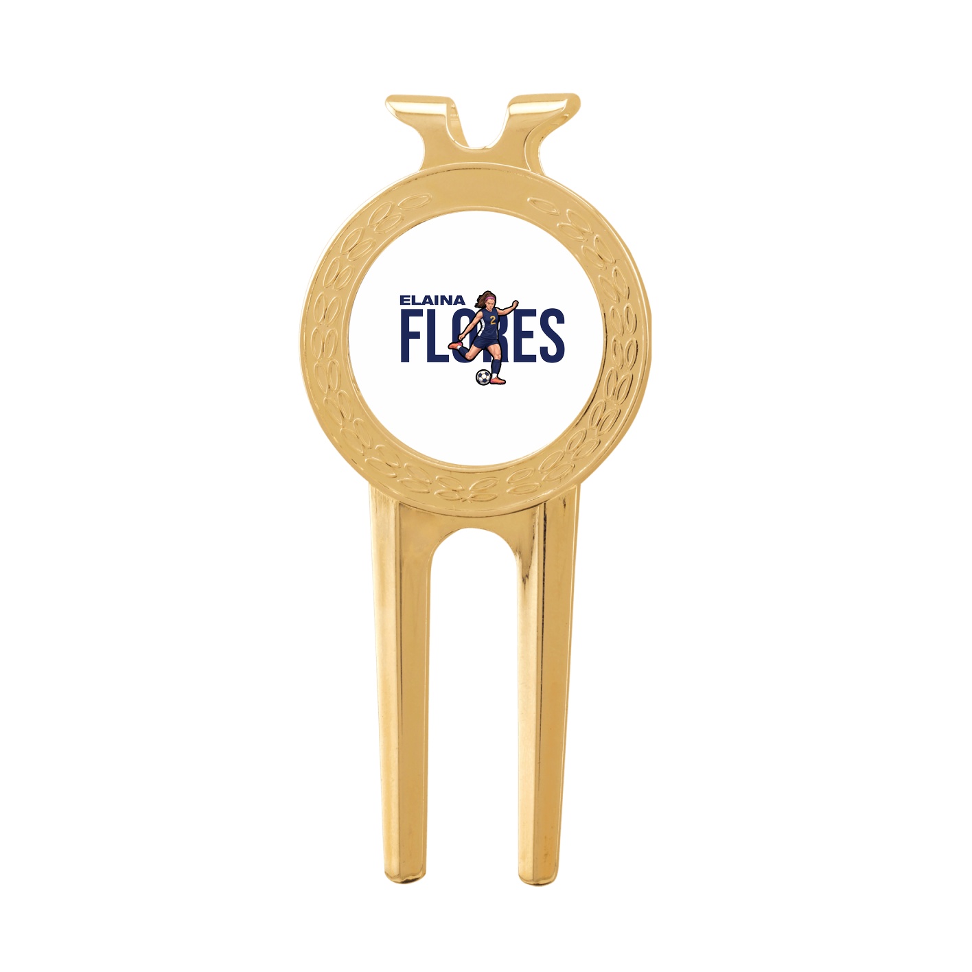 Divot Tool with Ball Marker — Player Name in Classic