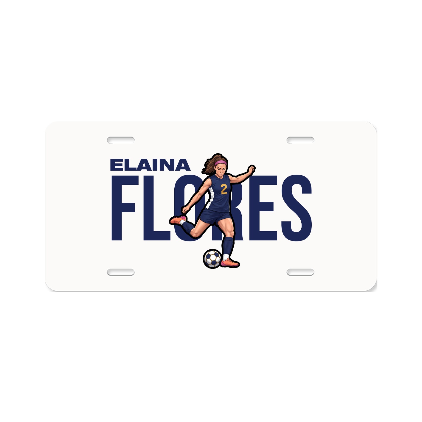 License Plate — Player Name in Classic