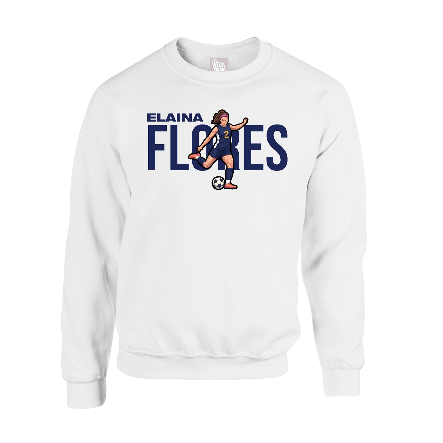 Fleece Crew — Player Name in White