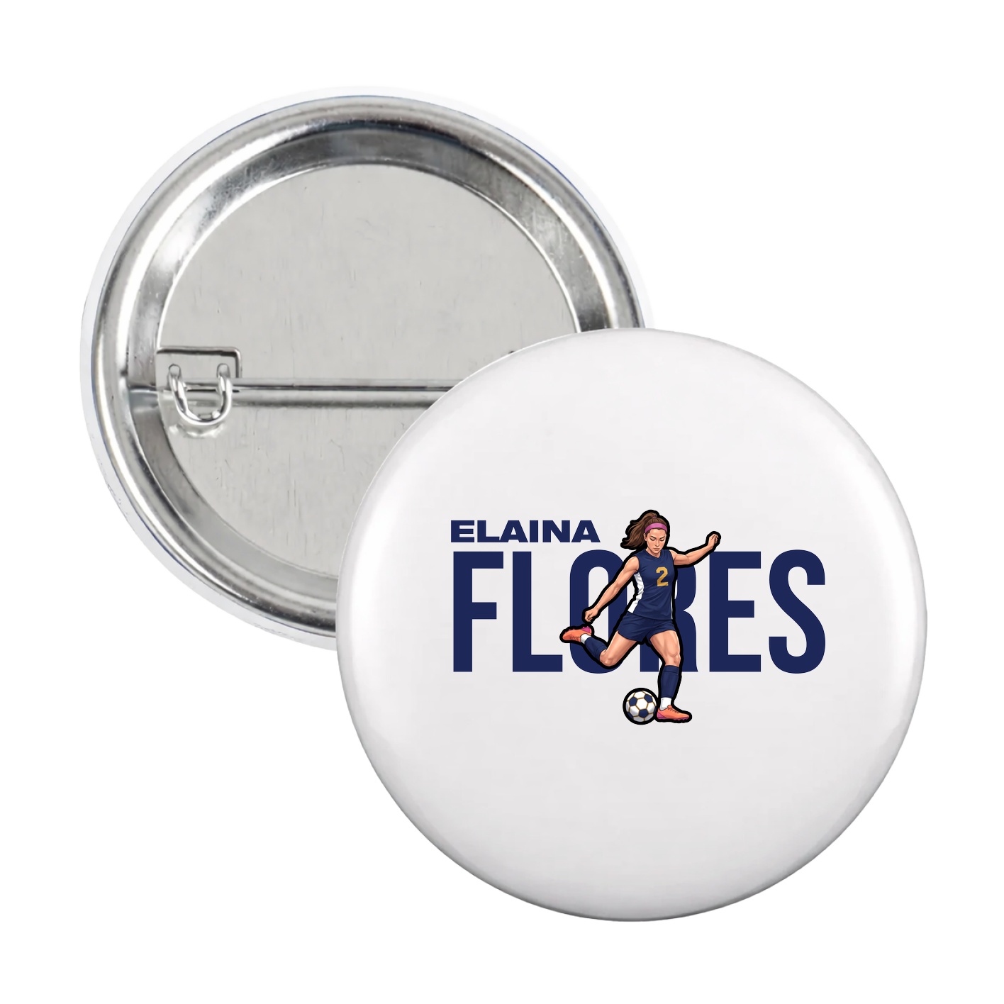 Game Day Button — Player Name in White