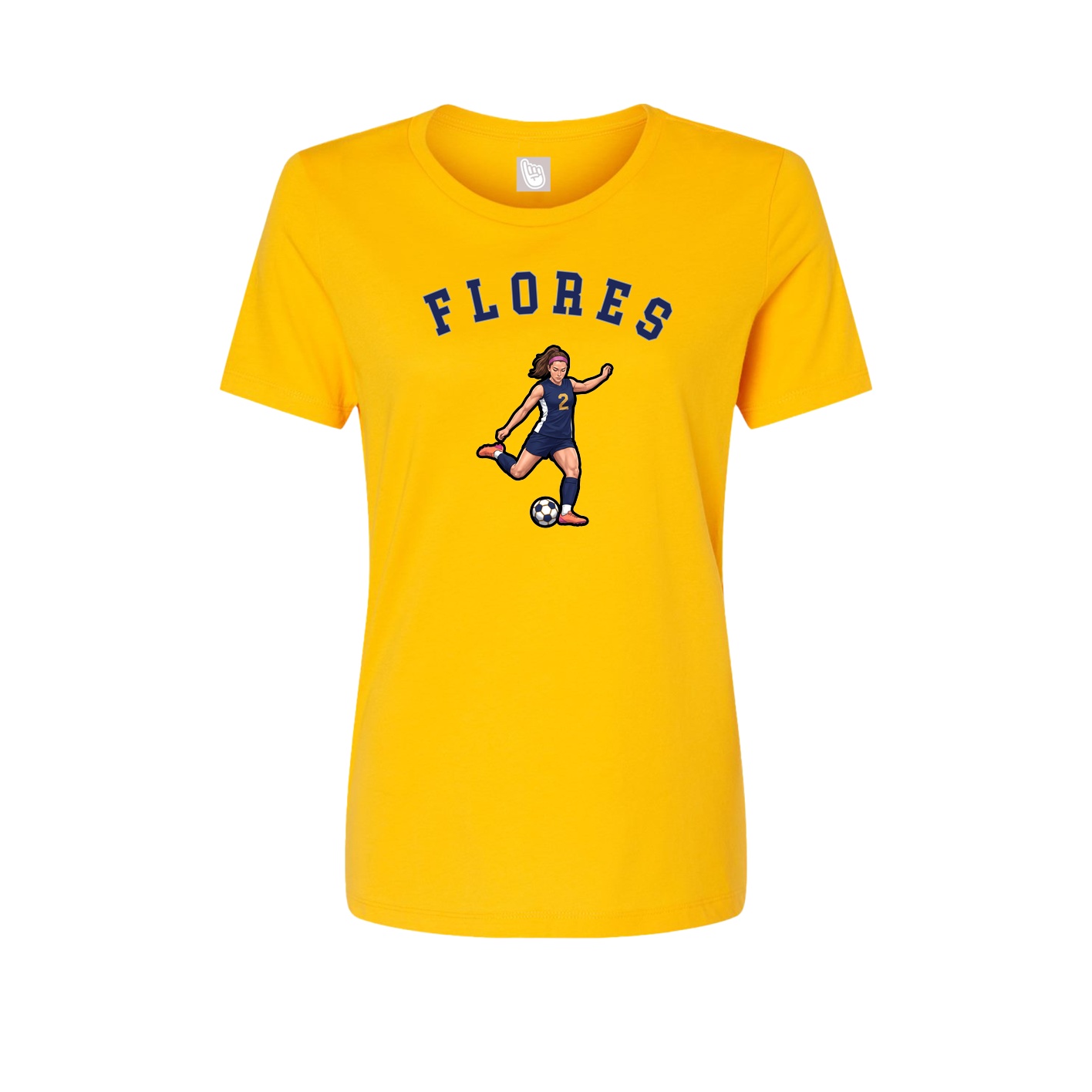 Fitted Women's Tee — Shirsey Arch in Gold