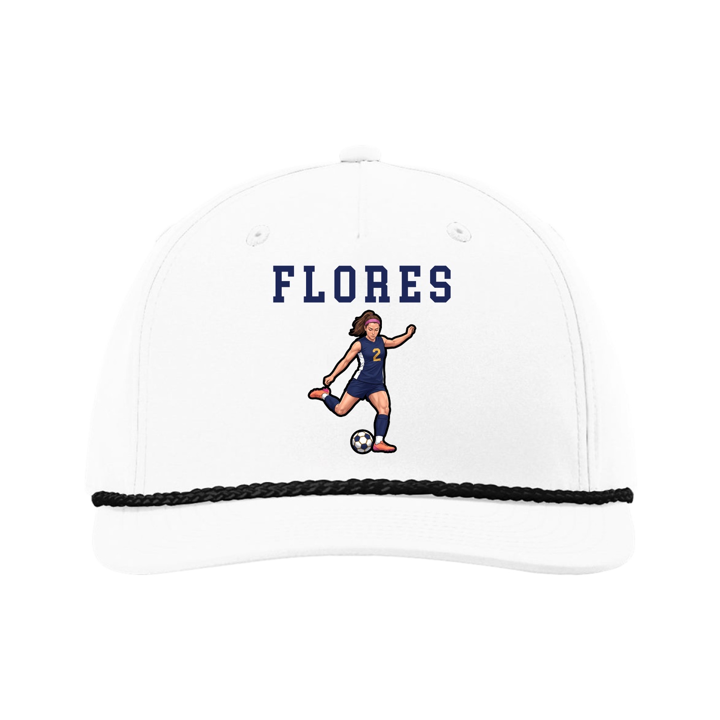 Five-Panel Classic Rope Cap — Shirsey in White