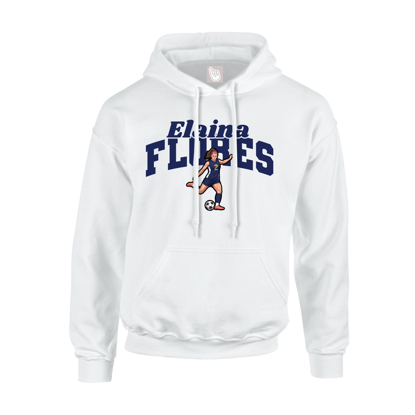 Youth Hoodie — Signature Arch in White