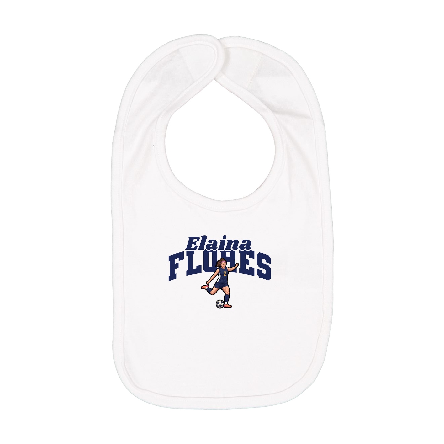 Infant Bib — Signature Arch in White
