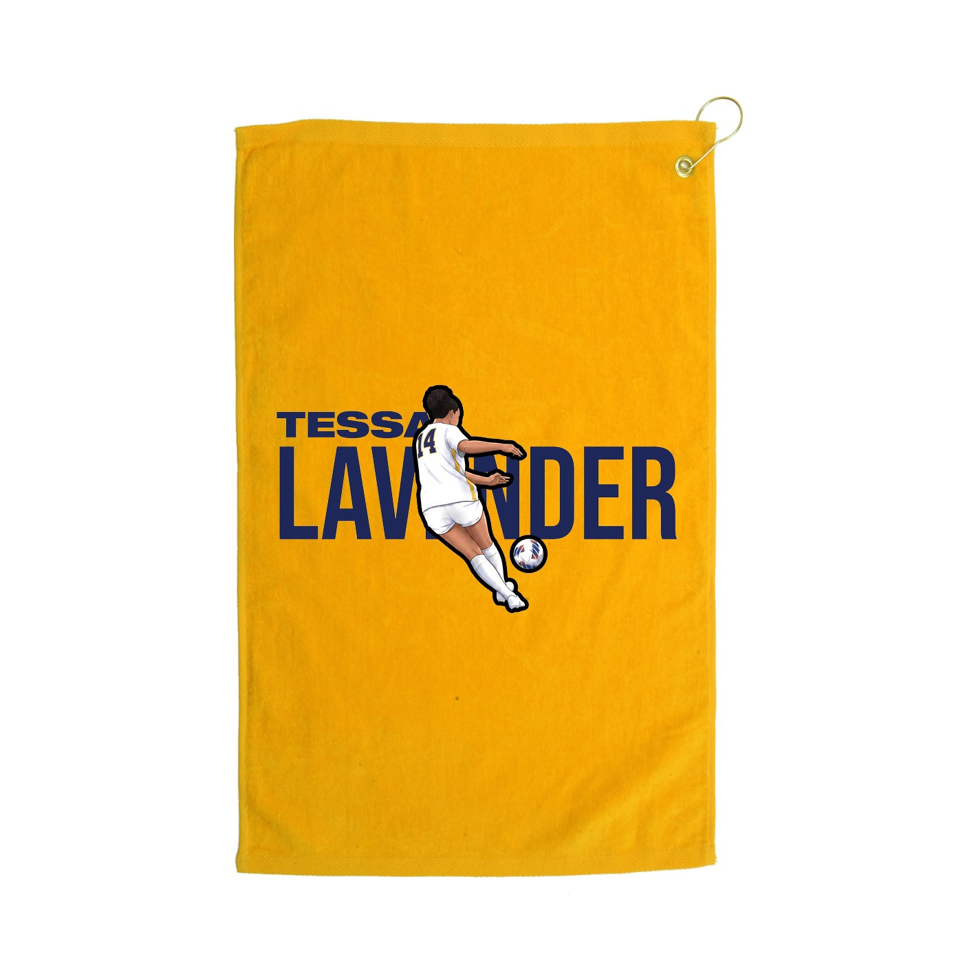 Golf Towel — Player Name in Gold
