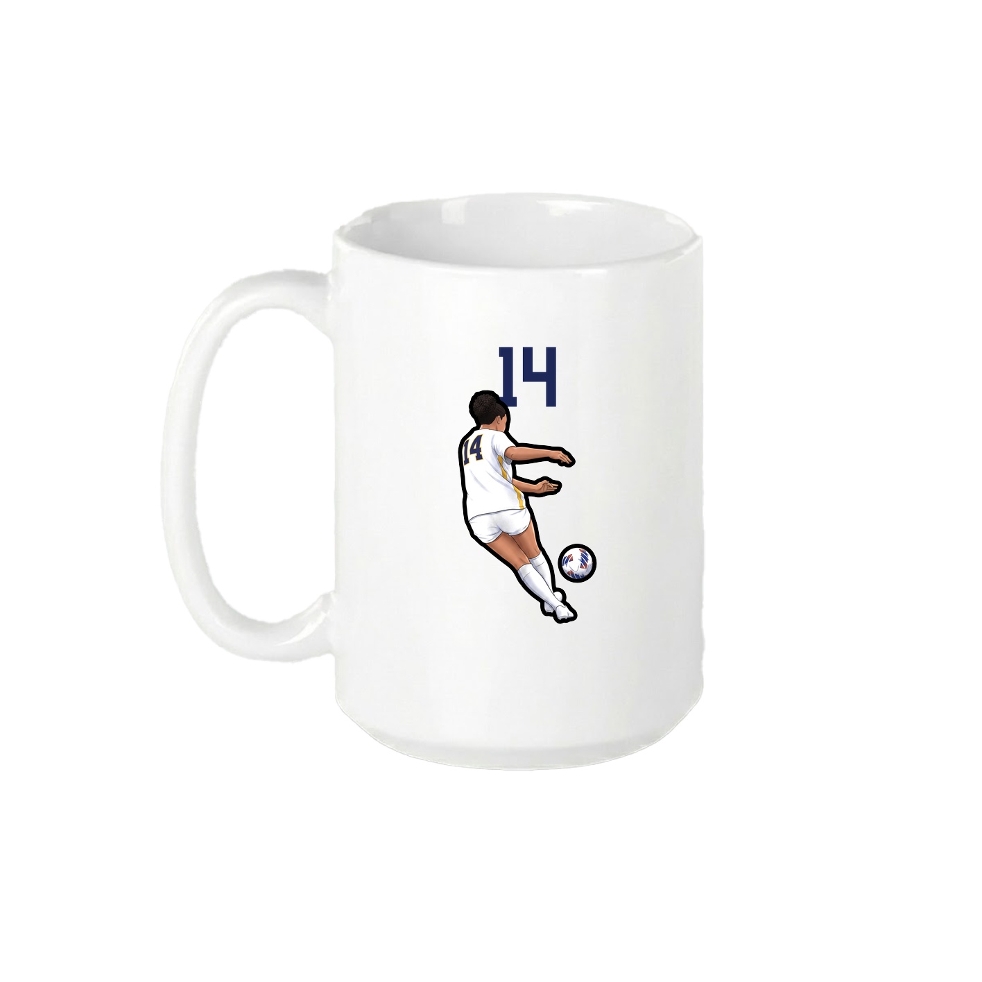 15oz Coffee Mug — Number Top in White