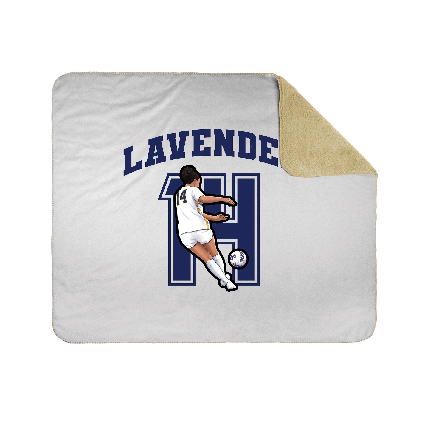 Throw Blanket — Number in White