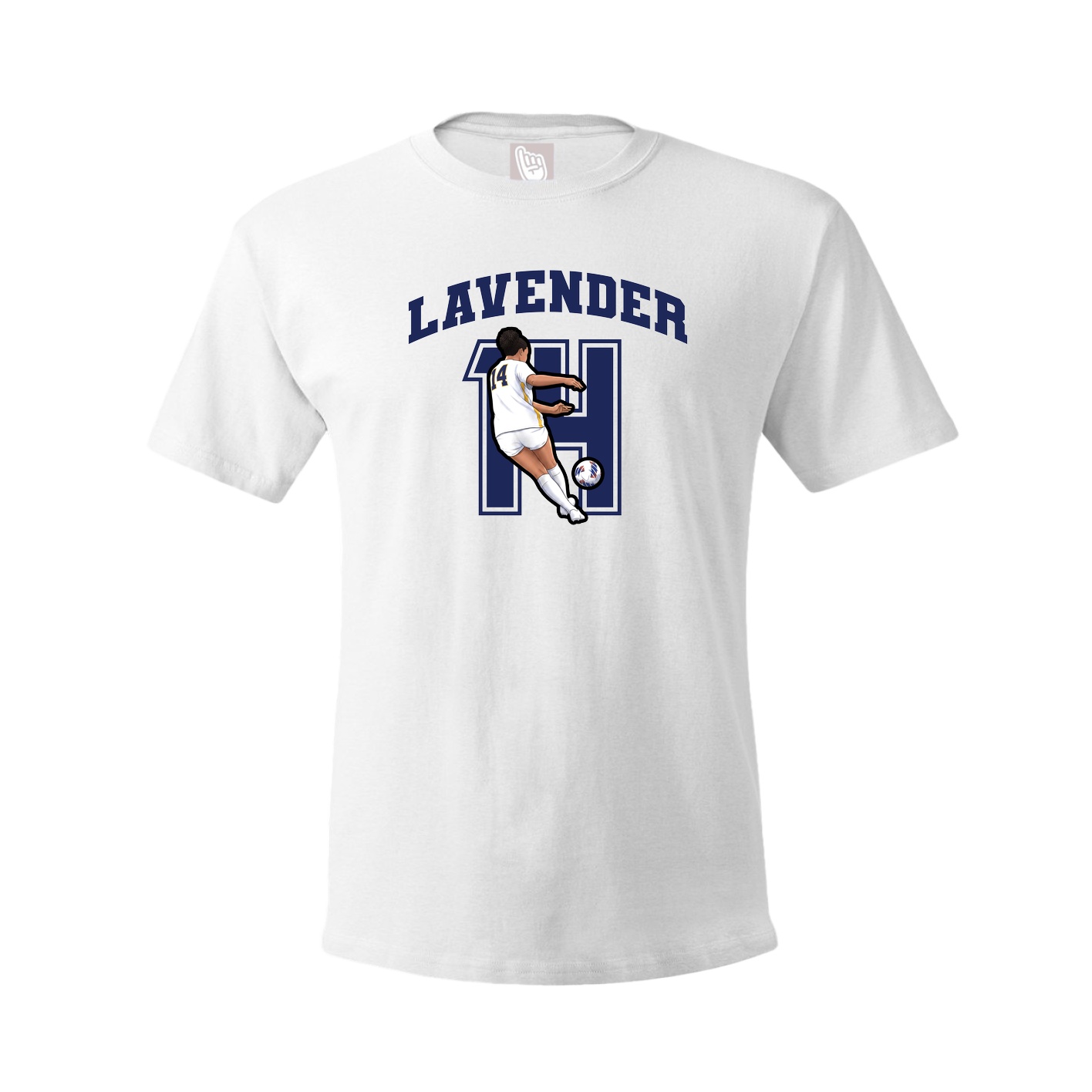 Youth Tee — Number in White