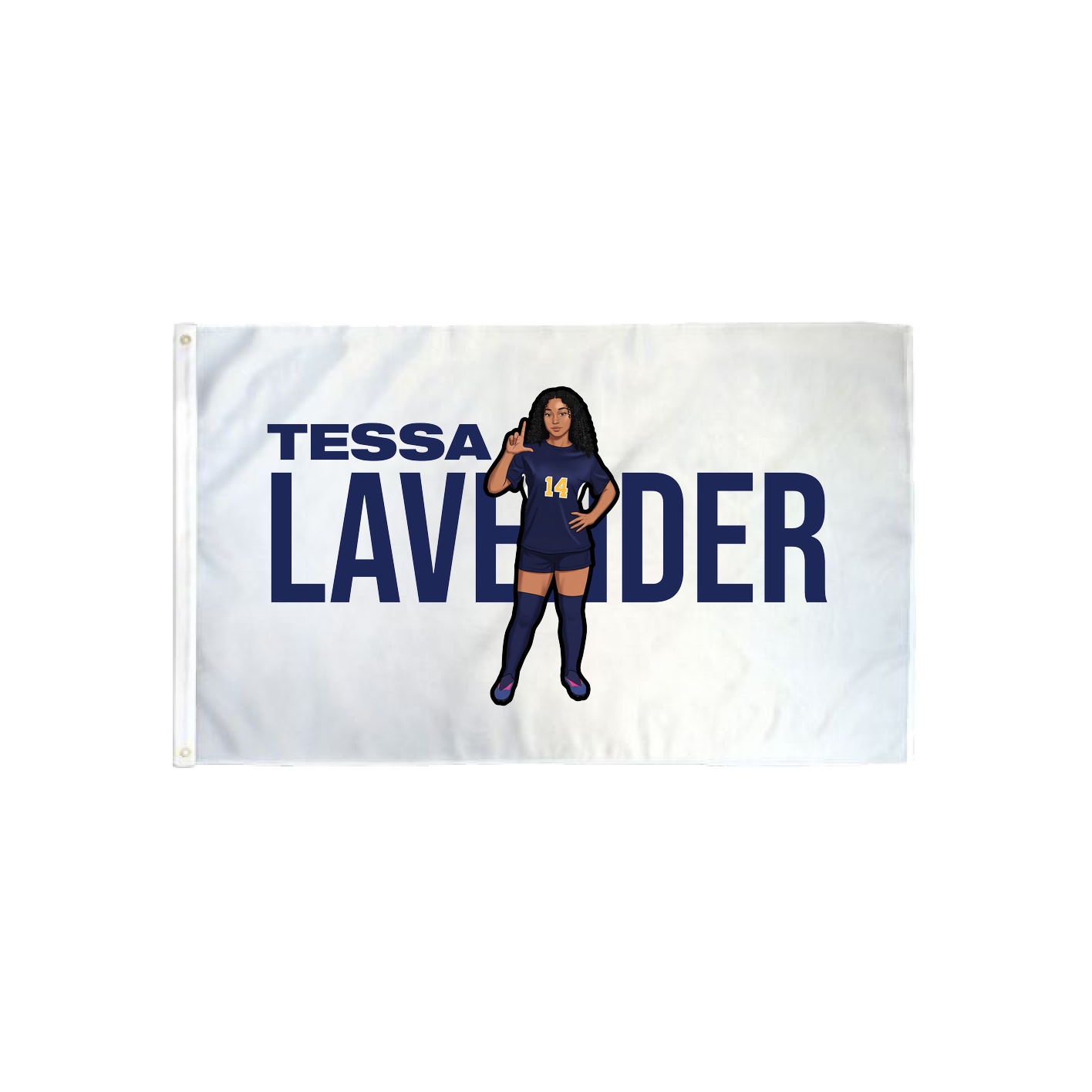 3x5 Flag — Player Name in Classic