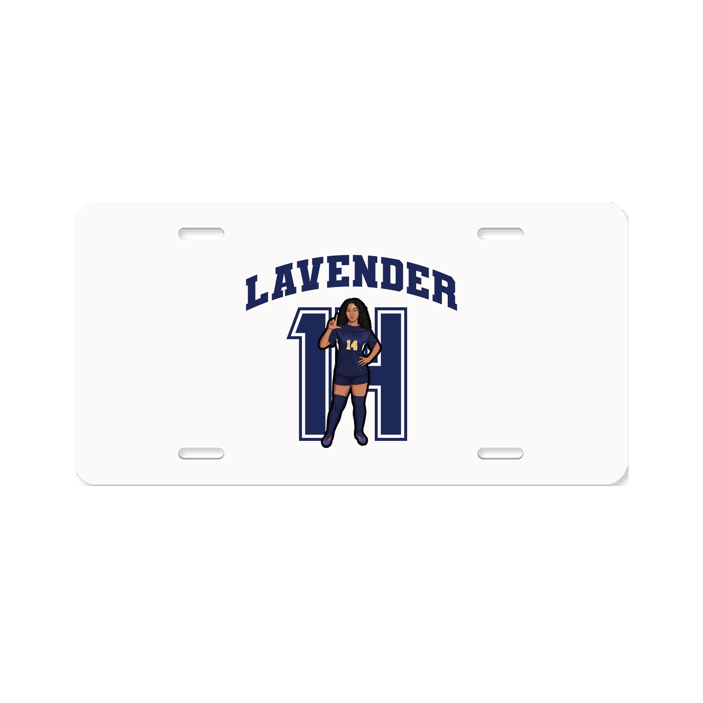 License Plate — Number in Classic