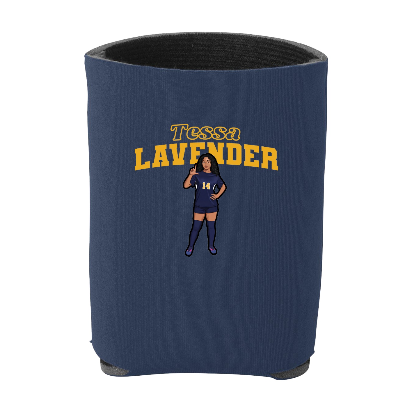 Can Holder — Name Arch in Navy