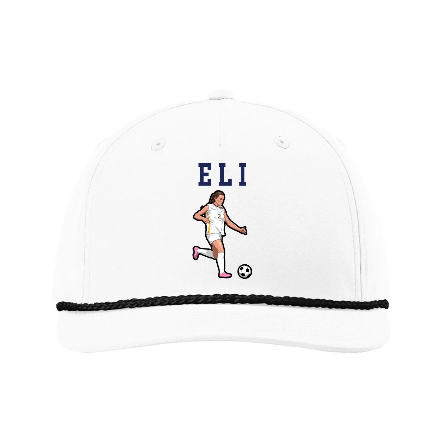 Five-Panel Classic Rope Cap — Shirsey in White