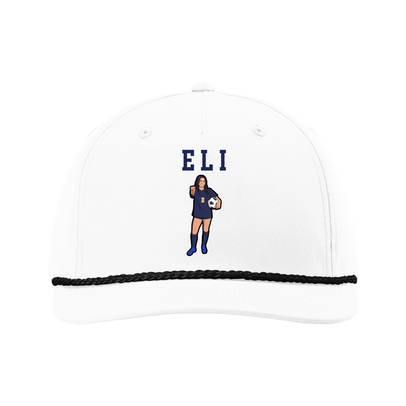 Five-Panel Classic Rope Cap — Shirsey in White