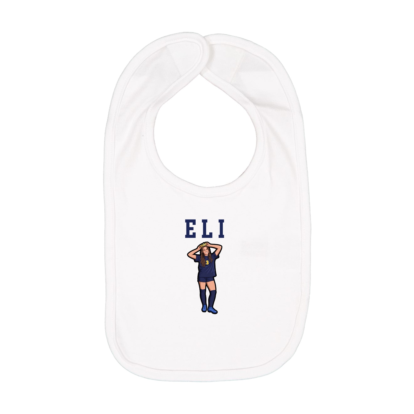 Infant Bib — Shirsey in White