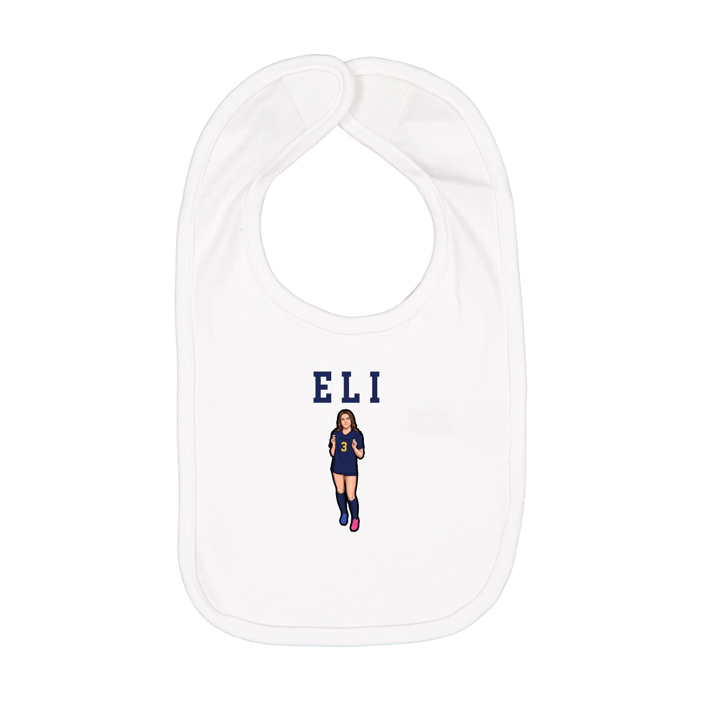 Infant Bib — Shirsey in White