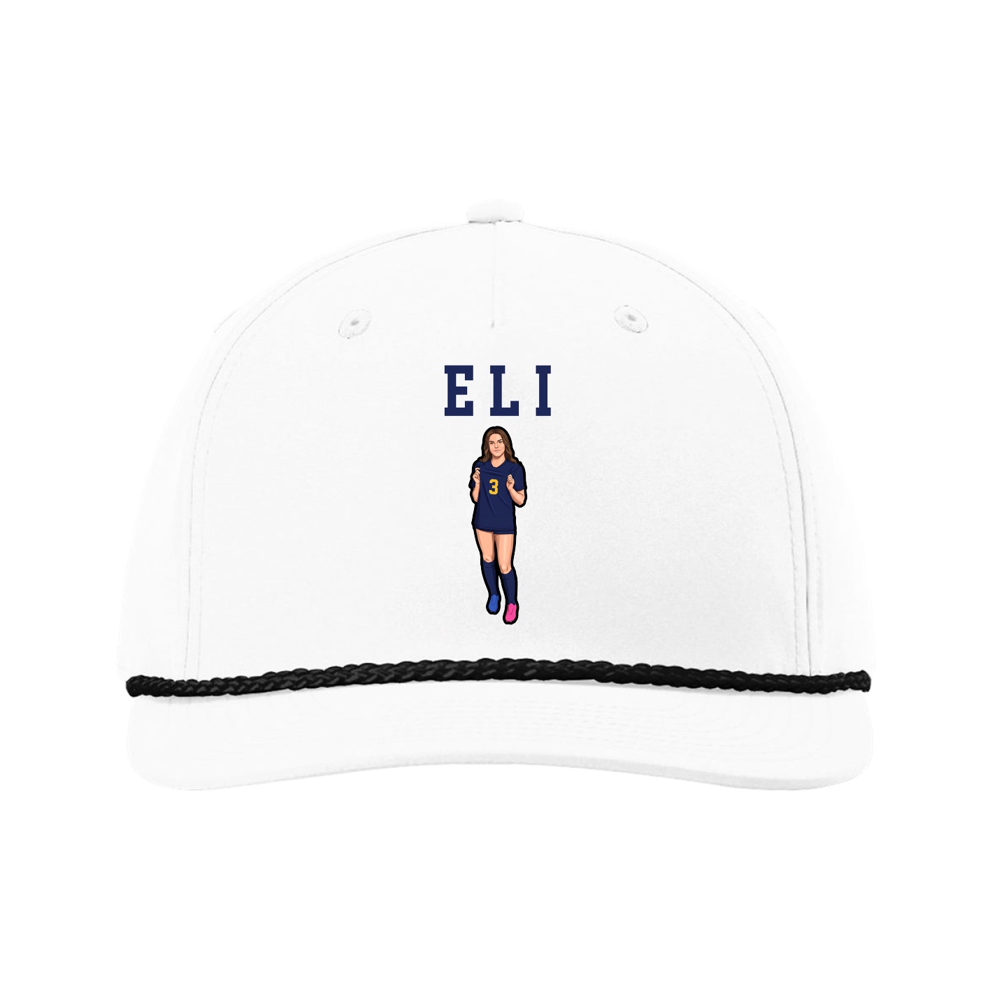 Five-Panel Classic Rope Cap — Shirsey in White