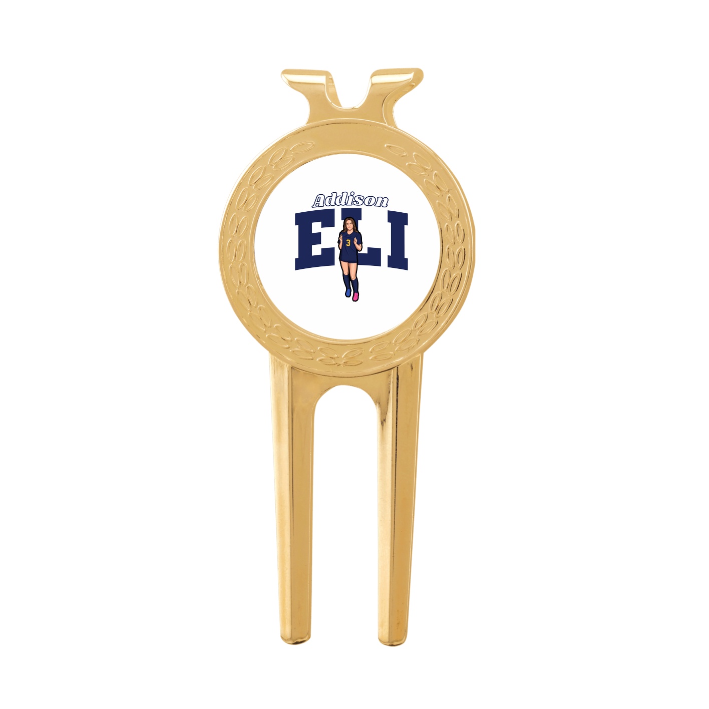 Divot Tool with Ball Marker — Name Arch in Classic