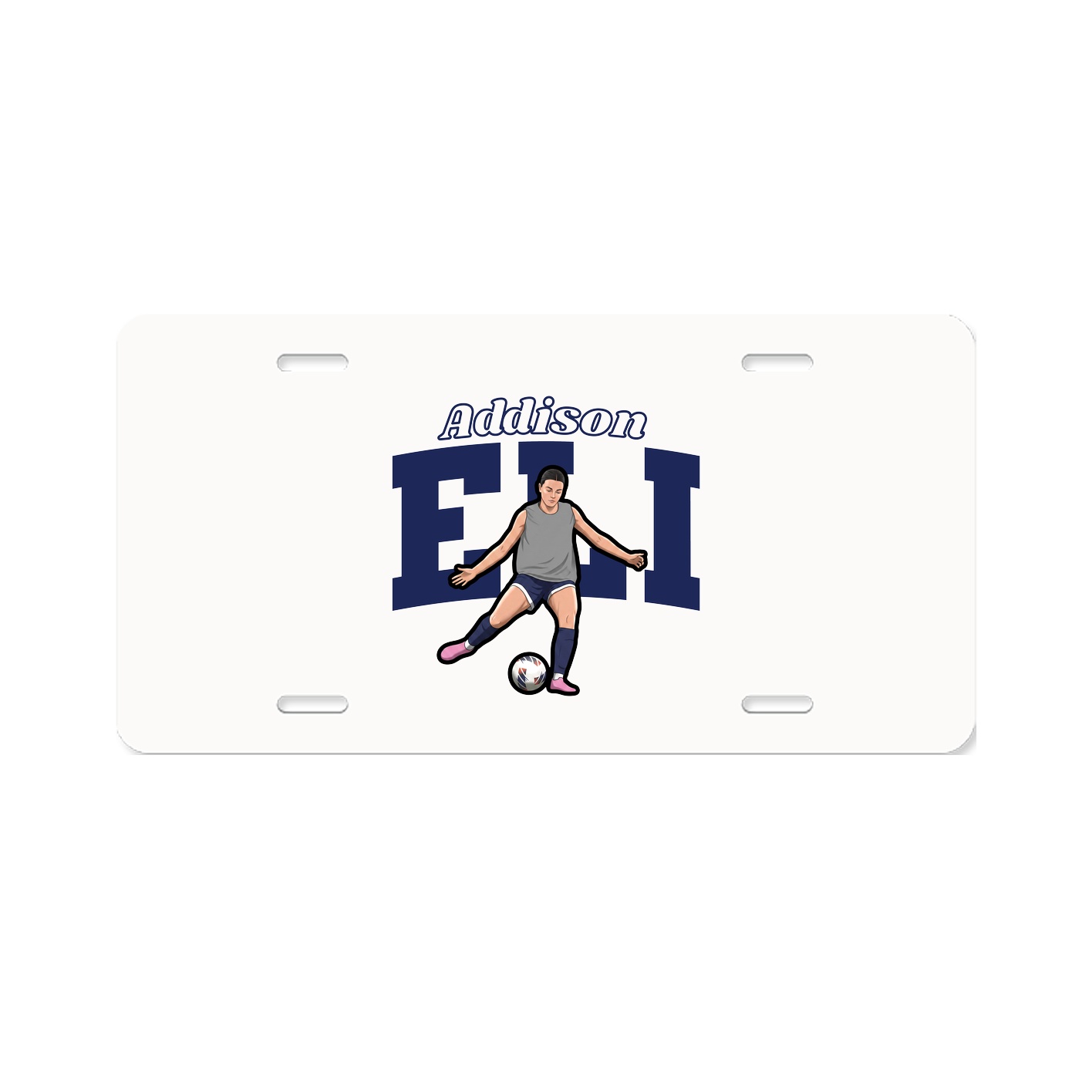 License Plate — Name Arch in Classic