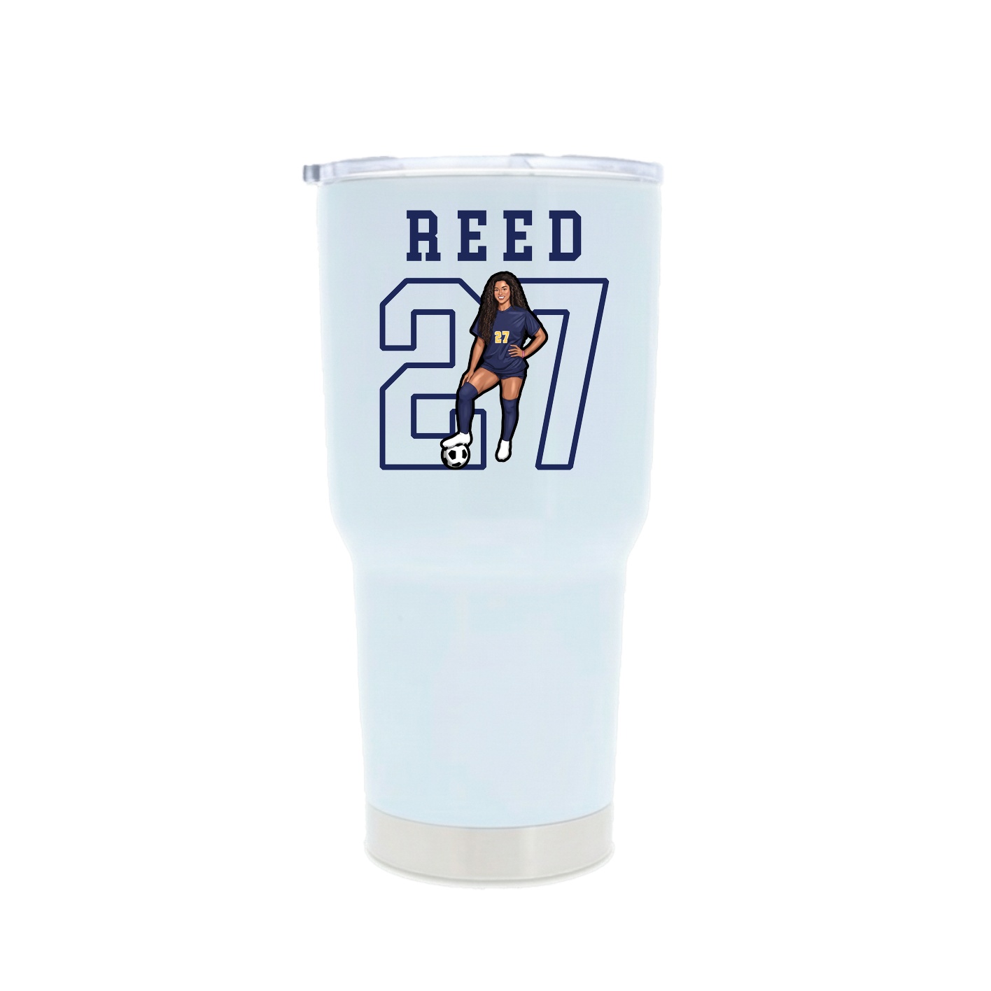 30oz Stainless Steel Tumbler — Shirsey in White