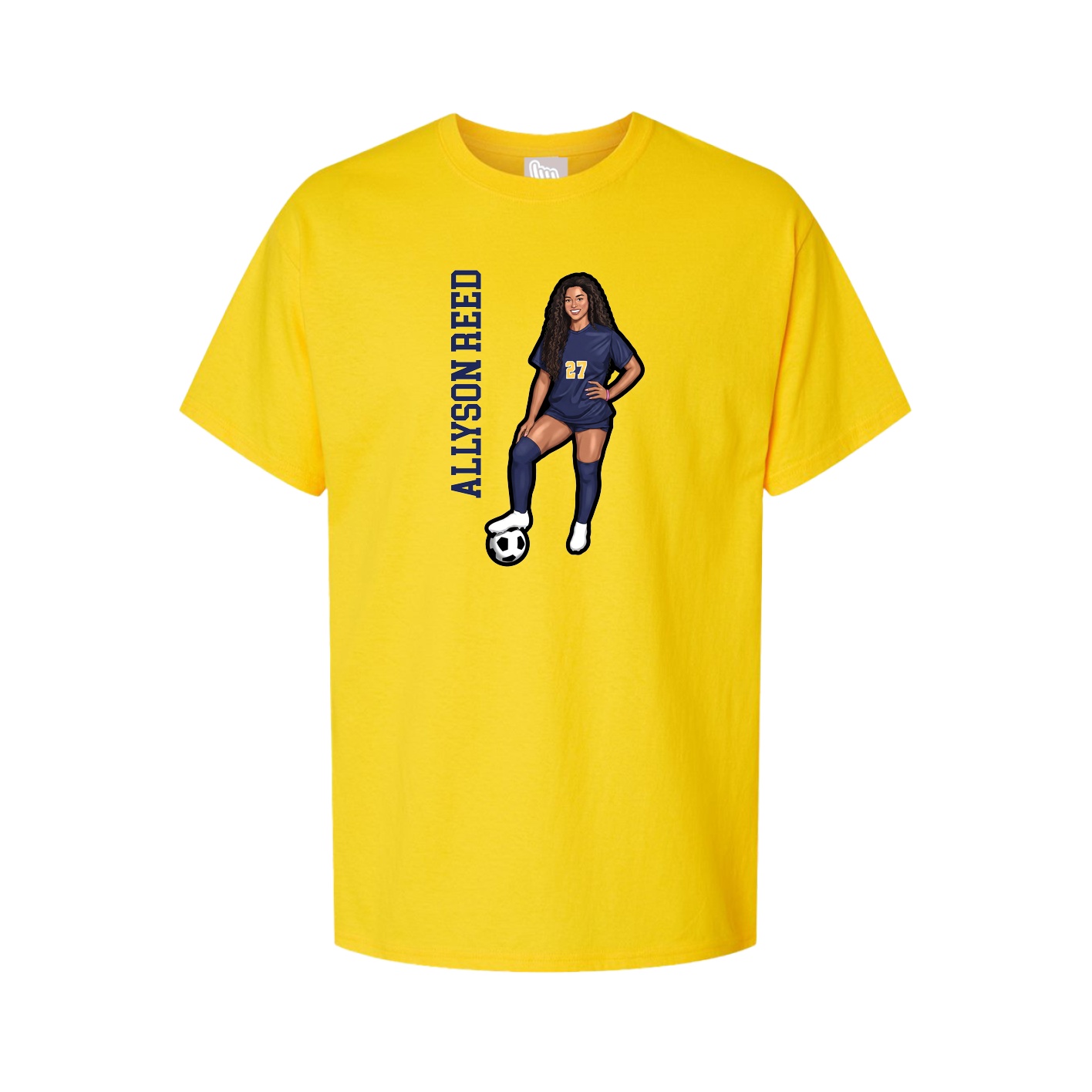 Tee — Name Vertical in Gold