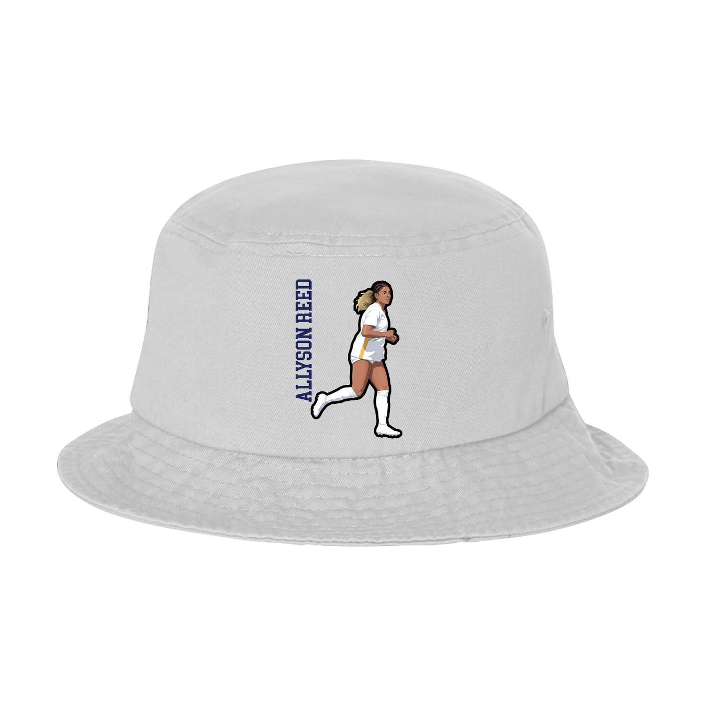 Bucket Cap — Name Vertical in White