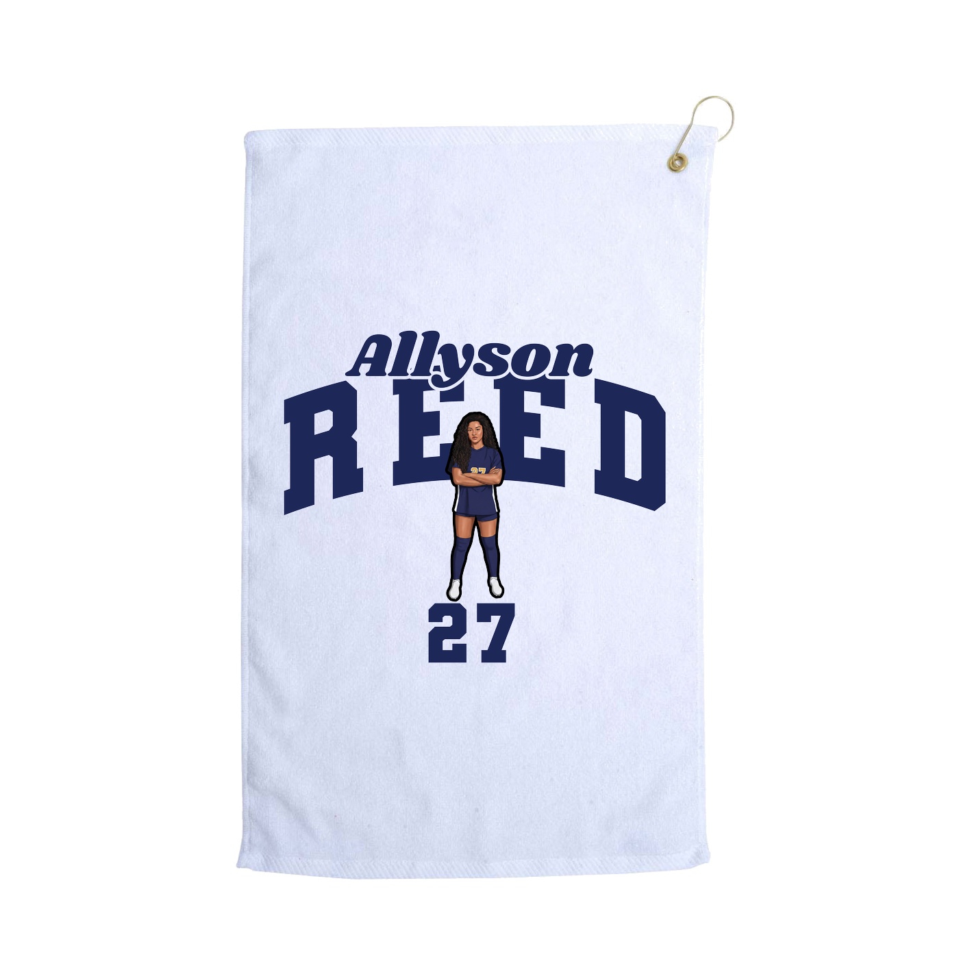 Golf Towel — Signature Arch in White