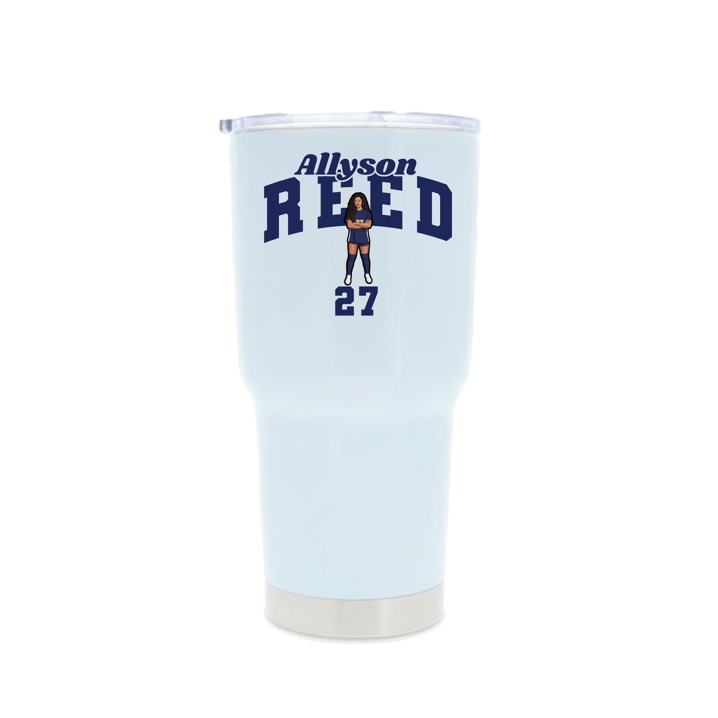 30oz Stainless Steel Tumbler — Signature Arch in White