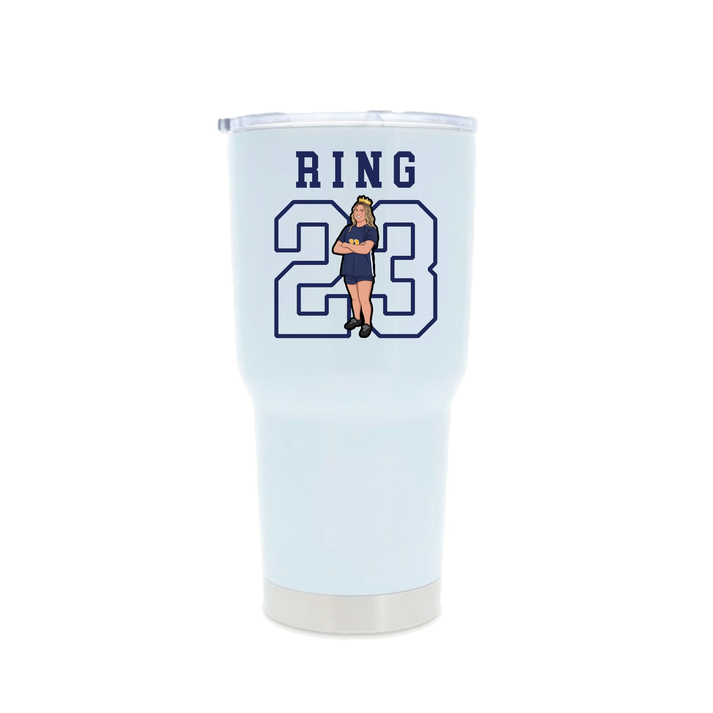 30oz Stainless Steel Tumbler — Shirsey in White