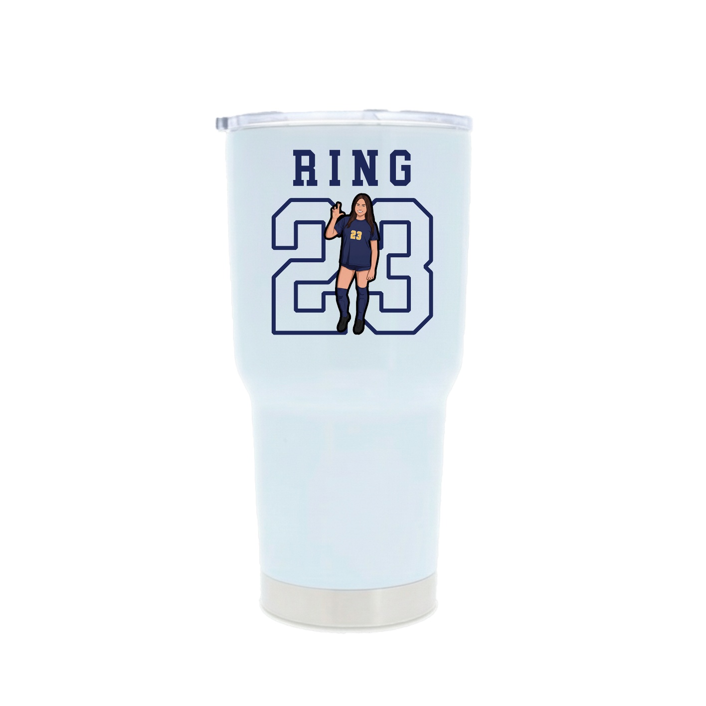30oz Stainless Steel Tumbler — Shirsey in White