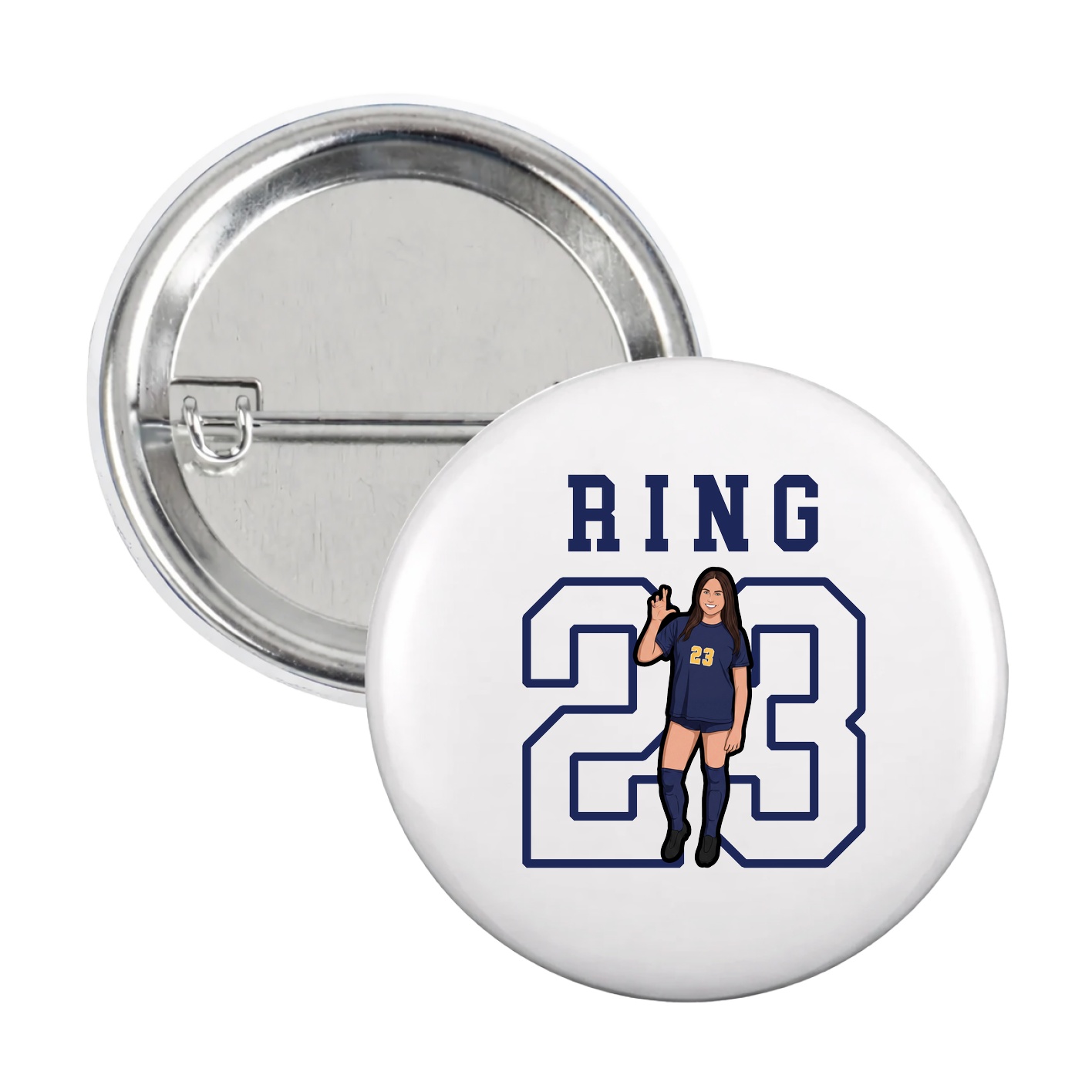 Game Day Button — Shirsey in White