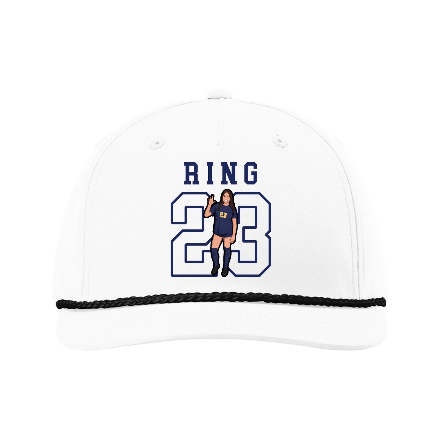 Five-Panel Classic Rope Cap — Shirsey in White