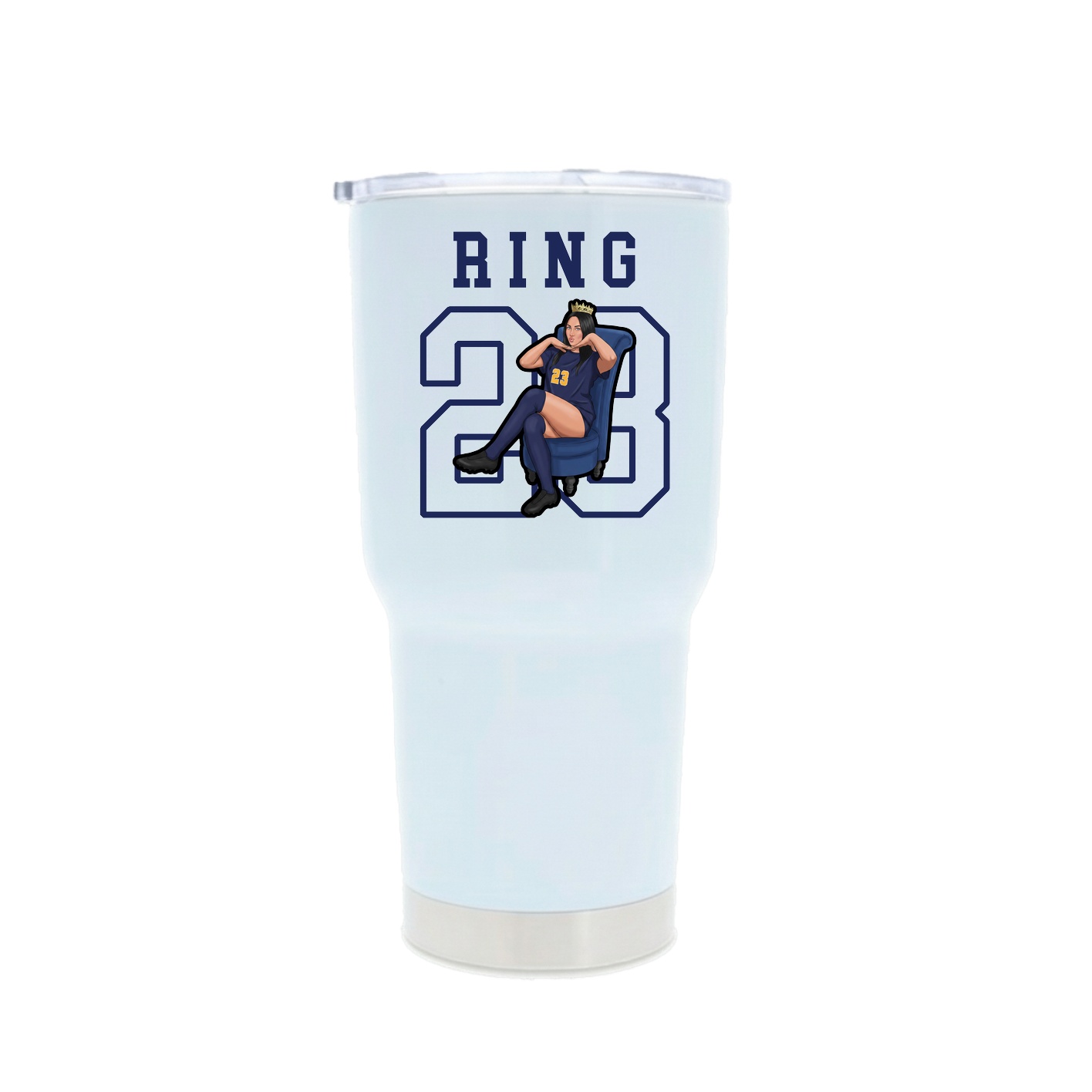 30oz Stainless Steel Tumbler — Shirsey in White