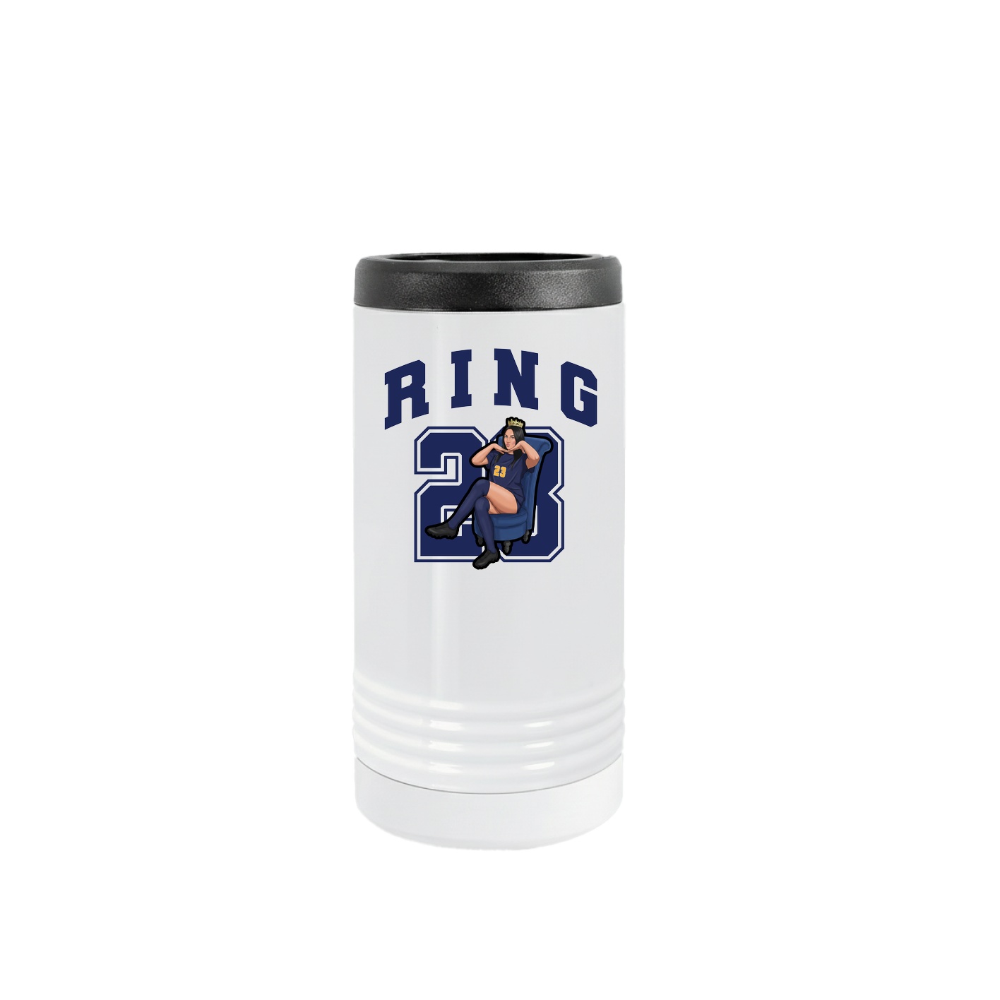 Slim Beverage Holder — Number in White