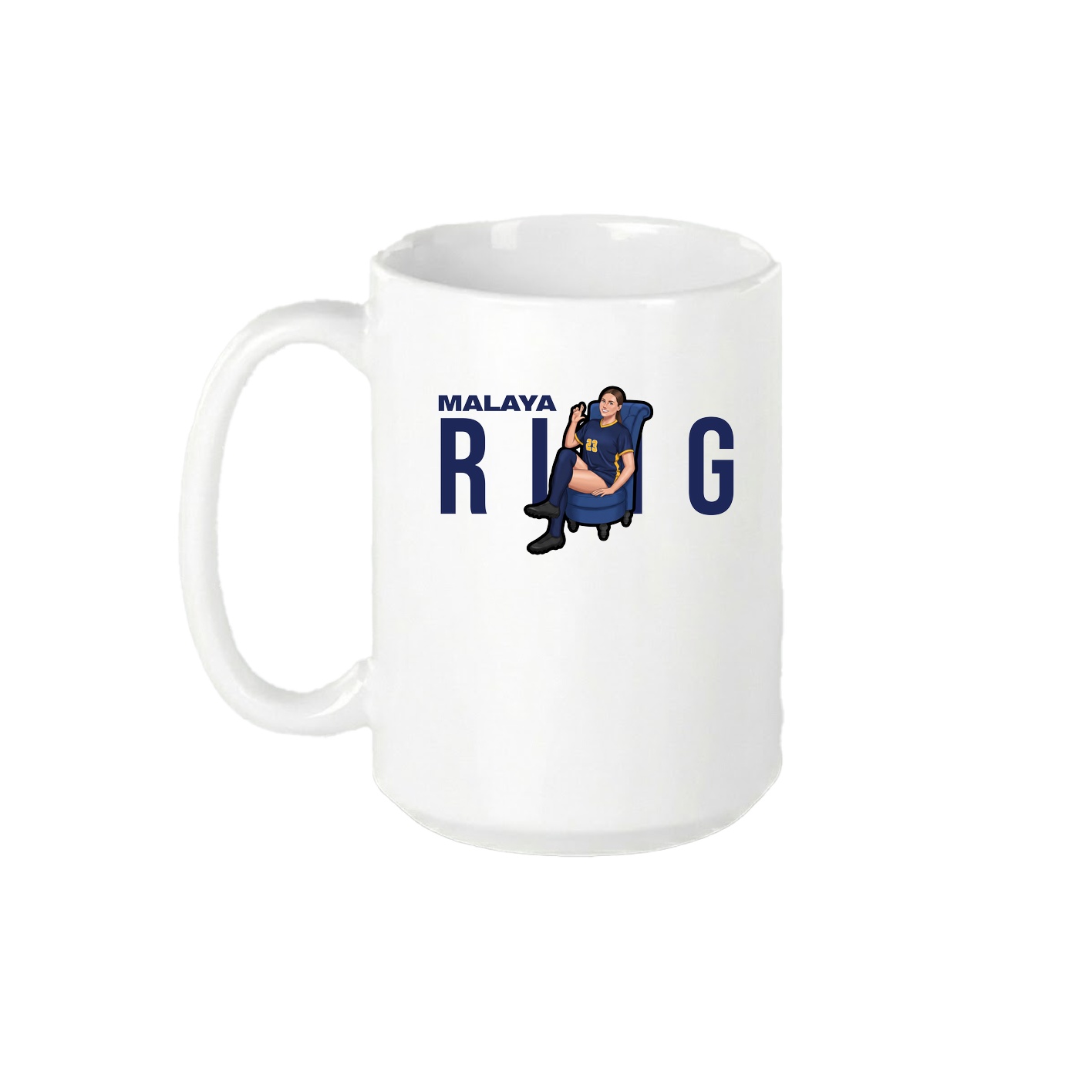 15oz Coffee Mug — Player Name in White