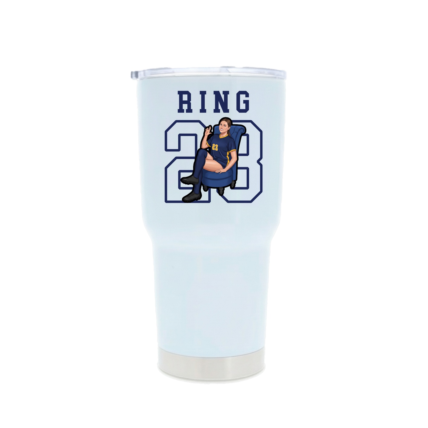 30oz Stainless Steel Tumbler — Shirsey in White