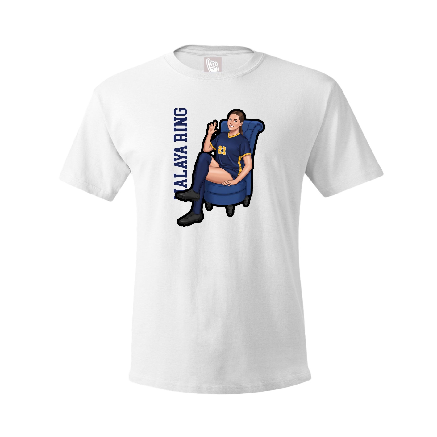Youth Tee — Name Vertical in White