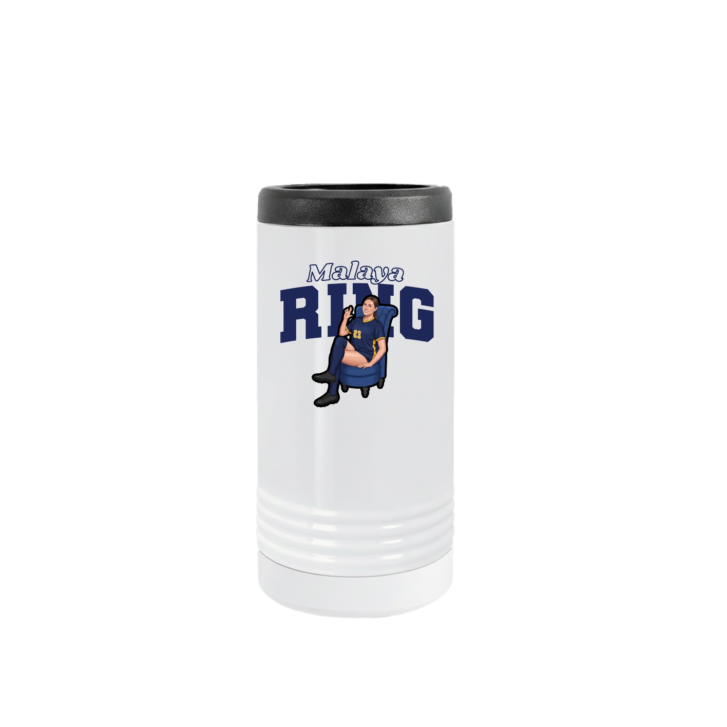 Slim Beverage Holder — Name Arch in White
