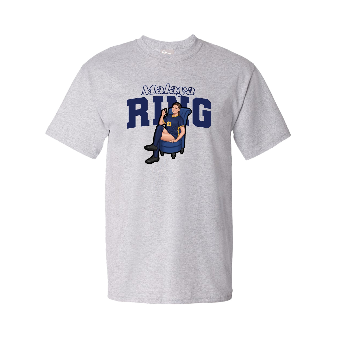 Youth Tee — Name Arch in Grey