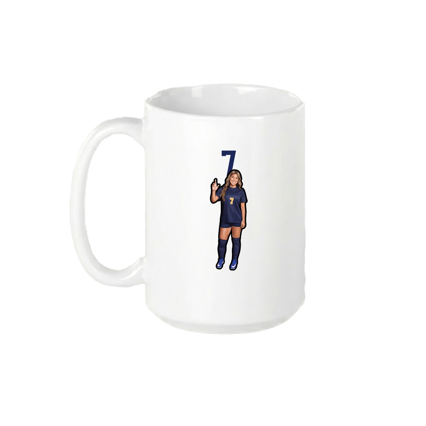 15oz Coffee Mug — Number Top in White