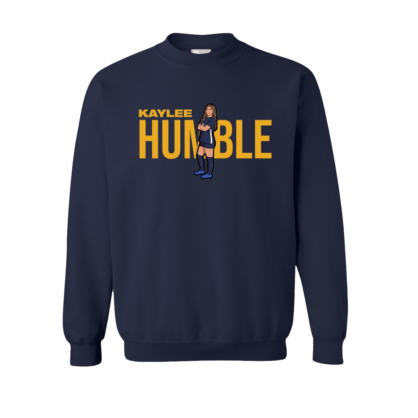 Fleece Crew — Player Name in Navy