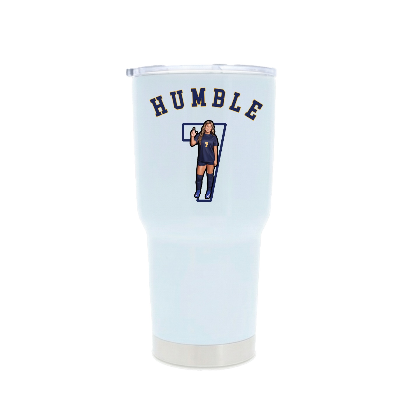 30oz Stainless Steel Tumbler — Shirsey Arch in White
