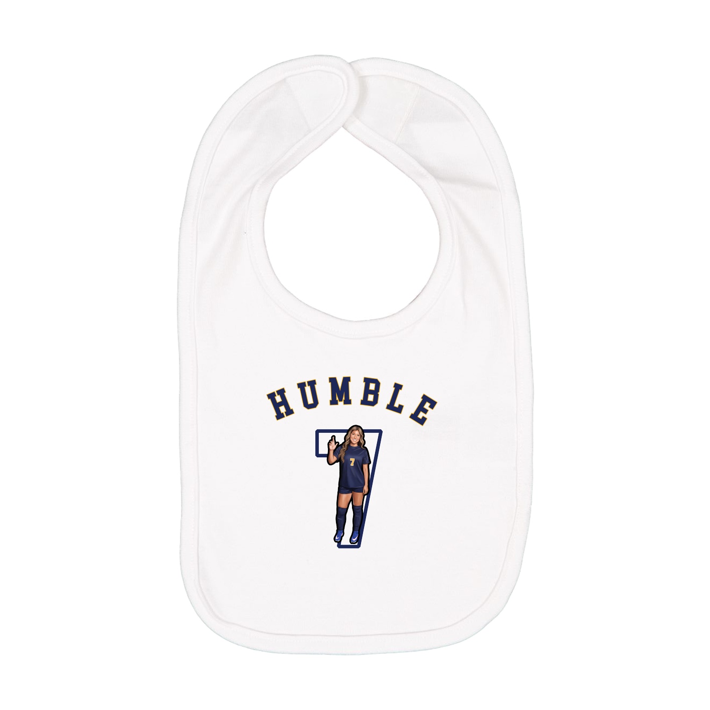 Infant Bib — Shirsey Arch in White