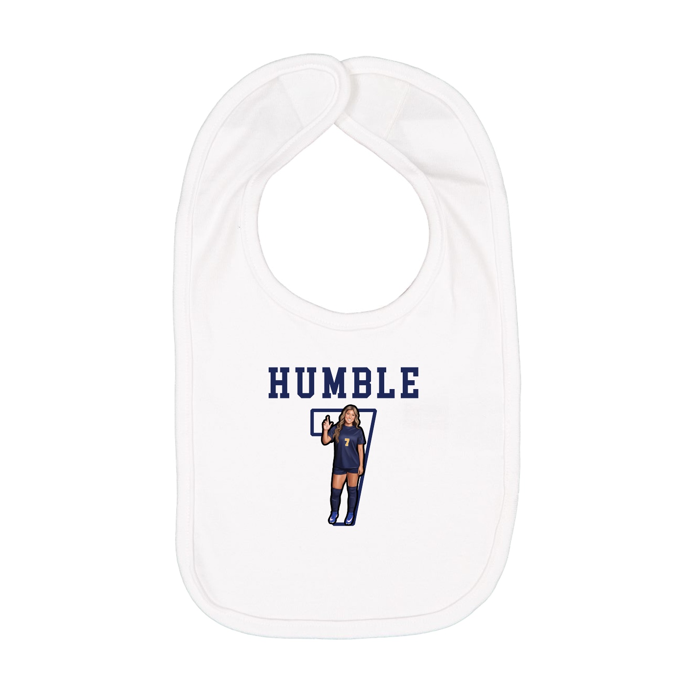 Infant Bib — Shirsey in White