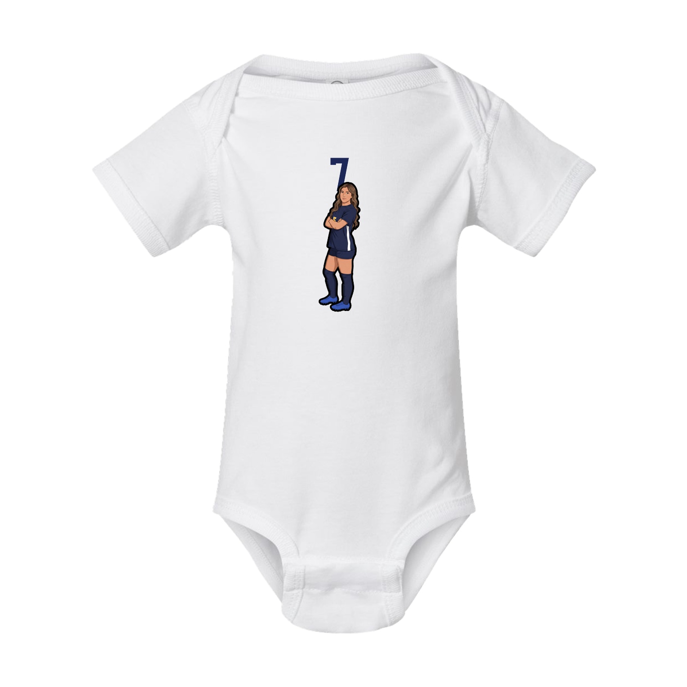 Baby Onesie — Number Top in White