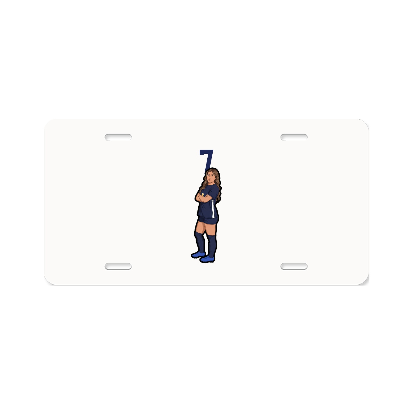 License Plate — Number Top in Classic