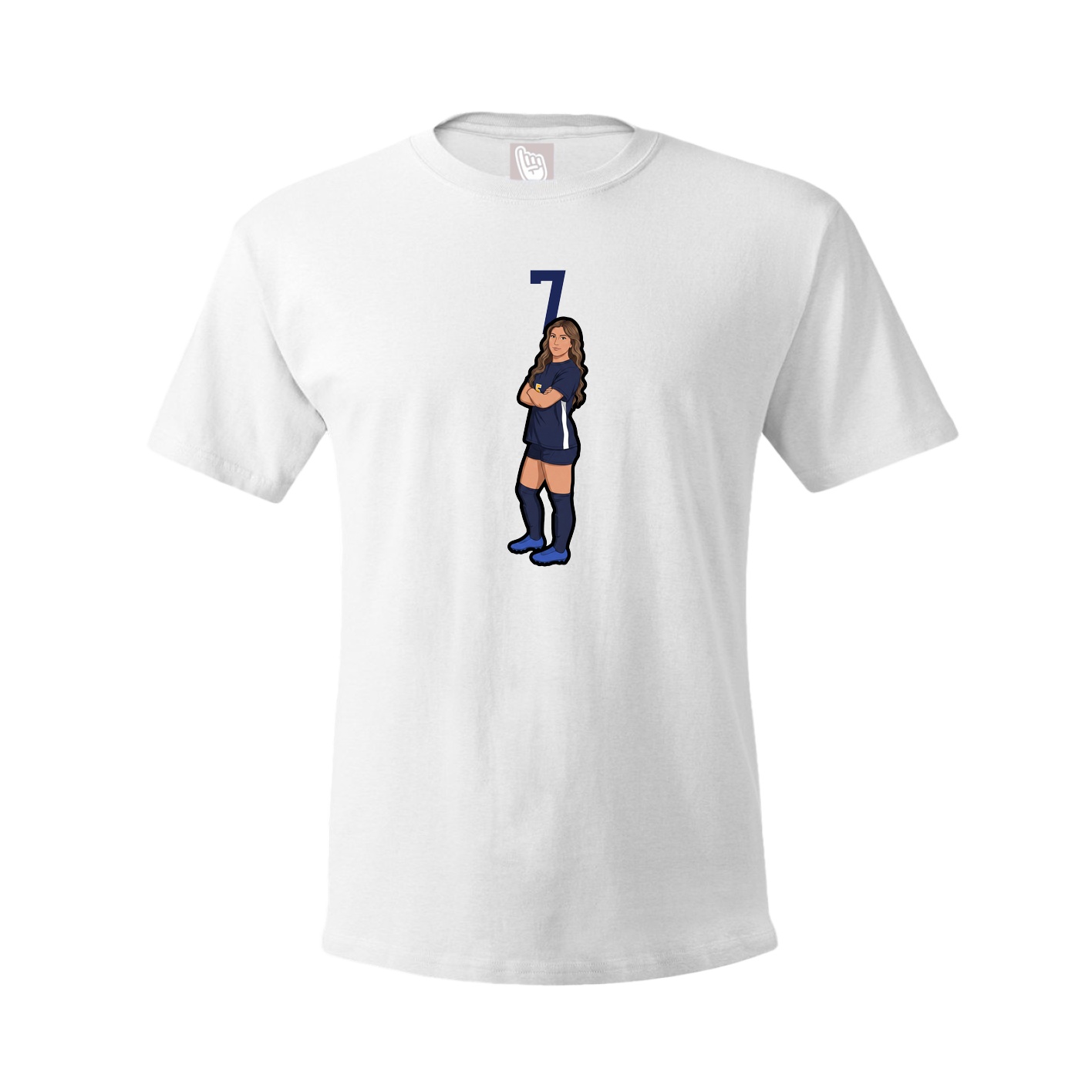 Youth Tee — Number Top in White