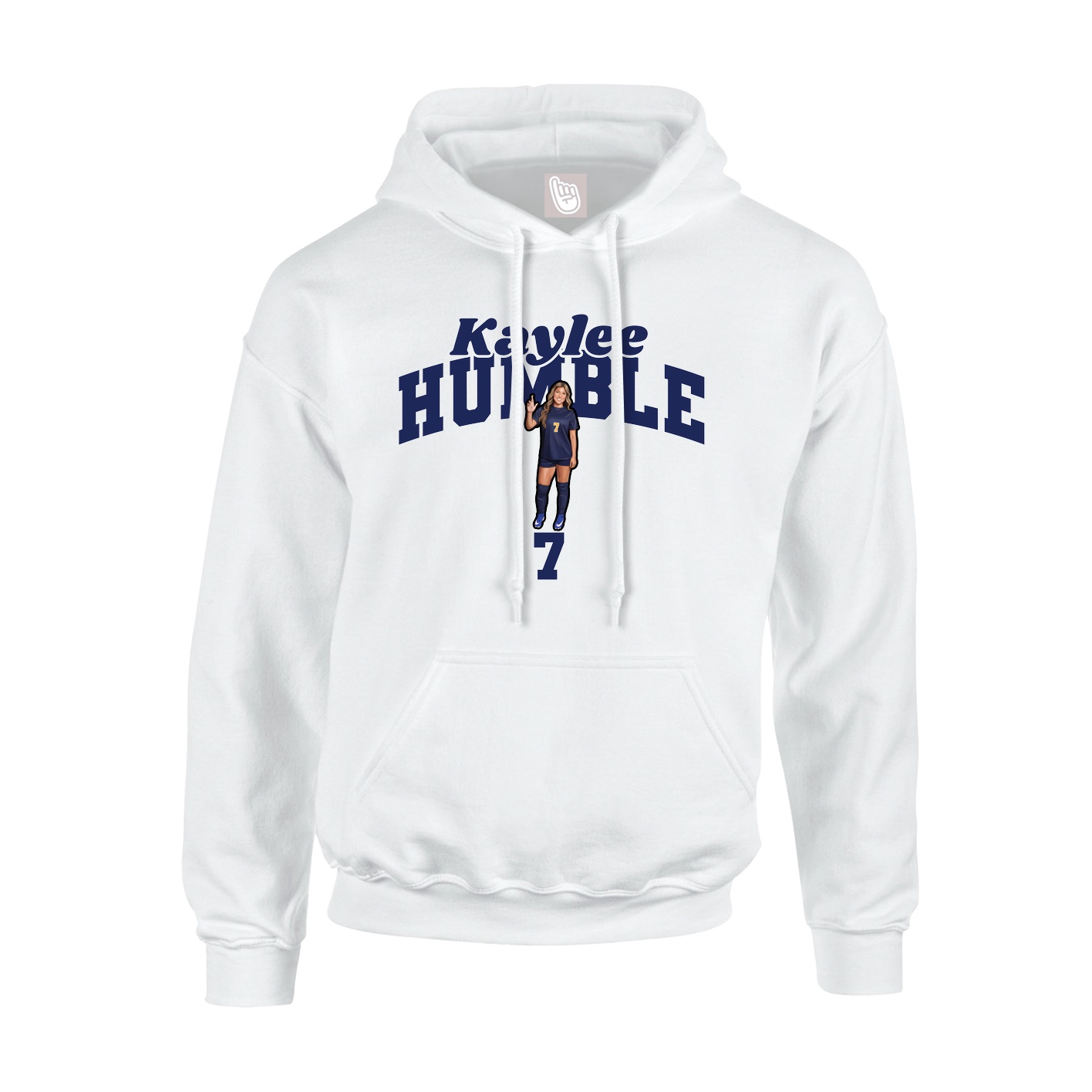 Youth Hoodie — Signature Arch in White