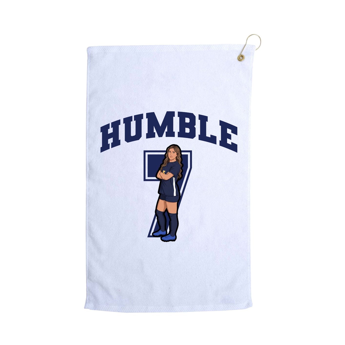Golf Towel — Number in White